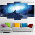 Sky Mountain Landscape Nature Modern Artwork Photo Canvas Print for Room Wall Decoration