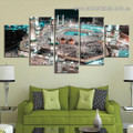 Mosque Kabba Religious Modern Artwork Image Canvas Print for Room Wall Adornment
