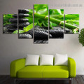 Zen Stones Botanical Landscape Modern Artwork Portrait Canvas Print for Room Wall Garniture