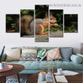 Squirrel Animal Landscape Modern Artwork Photo Canvas Print for Room Wall Adornment