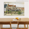Drying House at Scheveningen Vincent Van Gogh Impressionist Cityscape Reproduction Painting Canvas Print for Dining Room Wall Decoration