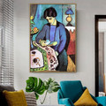 Wife Artist August Macke Figure Expressionist Portrait Image Canvas Print for Room Wall Adornment