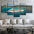 Large Ship Seascape Modern Framed Artwork Photo Canvas Print for Room Wall Adornment