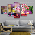 Stones and Orchids Still Life Nature Modern Framed Painting Pic Canvas Print for Room Wall Onlay