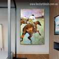 The Jockey Henri De Toulouse Lautrec Figure Animal Impressionism Artwork Image Canvas Print for Room Wall Arrangement