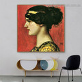Mary As a Greek Franz Von Stuck Figure Symbolist Portrait Picture Canvas Print for Room Wall Adornment