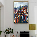 Children at he Harbor August Macke Figure Expressionism Painting Image Canvas Print for Room Wall Drape