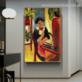 Elizabeth At Her Desk August Macke Figure Expressionism Effigy Photo Canvas Print for Room Wall Decoration