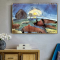 Hiddensoe Moon Stairway Walter Gramatté Landscape Expressionist Portrait Picture Canvas Print for Room Wall Adornment