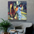 Pierrot August Macke Botanical Figure Expressionist Artwork Photo Canvas Print for Room Wall Adornment