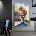Self Portrait in a Room Walter Gramatté Figure Expressionist Portrait Image Canvas Print for Room Wall Ornament
