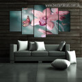 Orchid Butterfly Botanical Animal Modern Artwork Photo Canvas Print for Room Wall Garniture