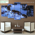 Winter Wolves Animal Landscape Modern Artwork Photo Canvas Print for Room Wall Ornament