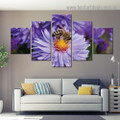 Pollination Flower Botanical Animal Modern Artwork Picture Canvas Print for Room Wall Garniture