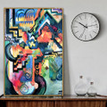 Colored Composition (Homage to Johann Sebastian Bach) Abstract Expressionism Portraiture Pic Canvas Print for Room Wall Decoration