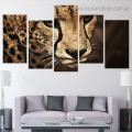 Cheetah Face Animal Modern Artwork Picture Canvas Print for Room Wall Garniture