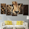 Cheetah Face Animal Modern Artwork Photo Canvas Print for Room Wall Adornment