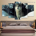 Timber Wolf Animal Landscape Modern Artwork Image Canvas Print for Room Wall Ornament