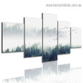 Mountain Scenery Botanical Landscape Modern Artwork Image Canvas Print for Room Wall Garniture