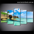 Beautiful Seascape Nature Landscape Modern Framed Effigy Image Oversized Split Canvas Print