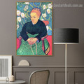 Madame Roulin Rocking the Cradle a Lullaby Vincent Willem Van Gogh Figure Impressionism Portrait Image Canvas Print for Room Wall Adornment