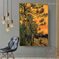 Pine Trees against an Evening Sky Vincent Willem Van Gogh Botanical Landscape Impressionism Artwork Picture Canvas Print for Room Wall Garniture