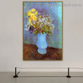 Vase with Lilacs Daisies and Anemones Vincent Willem Van Gogh Still Life Impressionism Artwork Photo Canvas Print for Room Wall Garniture