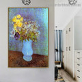 Vase with Lilacs Daisies and Anemones Vincent Willem Van Gogh Still Life Impressionism Artwork Image Canvas Print for Room Wall Adornment