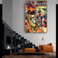 At the New Circus Papa Chrysanthemum Henri Marie Raymond De Toulouse Lautrec Monfa Abstract Figure Impressionist Artwork Painting Canvas Print for Room Wall Garniture