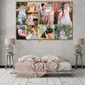 Cassatt and Morisot Collage V Impressionism Old Famous Master Artist Portrait Painting Reproduction Canvas Print for Room Wall Décor