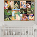 Cassatt and Morisot Collage VI Impressionism Old Famous Master Artist Artwork Picture Reproduction Canvas Print for Room Wall Ornament