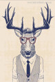 Formal Deer Modern Animal Painting Picture Print