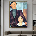 Jacques and Berthe Lipchitz Amedeo Clemente Modigliani Figure Expressionism Reproduction Artwork Picture Canvas Print for Room Wall Garniture