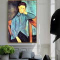 The Boy Amedeo Clemente Modigliani Figure Expressionism Reproduction Portrait Painting Canvas Print for Room Wall Adornment