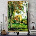 The pond of the Jas de Bouffan Paul Cézanne Landscape Impressionism Reproduction Artwork Photo Canvas Print for Room Wall Ornament