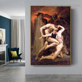 Dante and Virgil William Adolphe Bouguereau Nude Neoclassicism Reproduction Artwork Photo Canvas Print for Room Wall Adornment