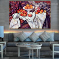Apples and Oranges Paul Cézanne Still Life Post Impressionism Reproduction Artwork Photo Canvas Print for Room Wall Garniture