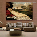 The Sleeping Venus Giorgione Nude Landscape High Renaissance Reproduction Artwork Picture Canvas Print for Room Wall Garnish