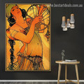 Salome Alphonse Mucha Vintage Figure Retro Reproduction Poster Artwork Image Canvas Print for Room Wall Adornment
