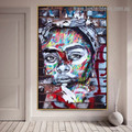 Abstract Woman Face Figure Graffiti Portrait Picture Canvas Print for Room Wall Adornment