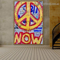 Now Abstract Typography Graffiti Artwork Photo Canvas Print for Room Wall Adornment