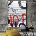 Love Me Typography Graffiti Artwork Picture Canvas Print for Room Wall Ornament