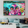 Baby with Sunglasses Animal Kids Abstract Graffiti Artwork Photo Canvas Print for Room Wall Drape