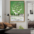 Illinois Vintage Advertisement Poster Artwork Picture Canvas Print for Room Wall Décor