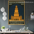 Kriegsausstellung Wien 1916 Architecture Vintage Advertisement Retro Poster Artwork Image Canvas Print for Room Wall Decoration