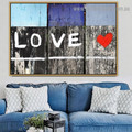 Love Typography Graffiti Artwork Painting Canvas Print for Room Wall Garniture