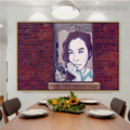 Faded Girl Face Figure Graffiti Portrait Image Canvas Print for Room Wall Decoration