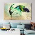 Dancing Colleen Abstract Figure Handmade Painting Picture Canvas Print for Room Wall Ornament