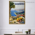 Sanremo Botanical Landscape Vintage Advertisement Poster Artwork Picture Canvas Print for Room Wall Garniture