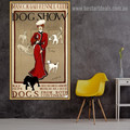 Mascoutah Kennel Club Dog Show Vintage Animal Figure Reproduction Advertisement Artwork Photo Canvas Print for Room Wall Adornment